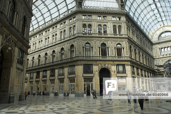 Galleria Umberto I  Naples  Calabria  Italy  Europe
