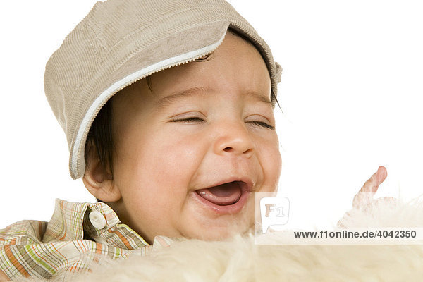 Baby  4 month-old  laughing