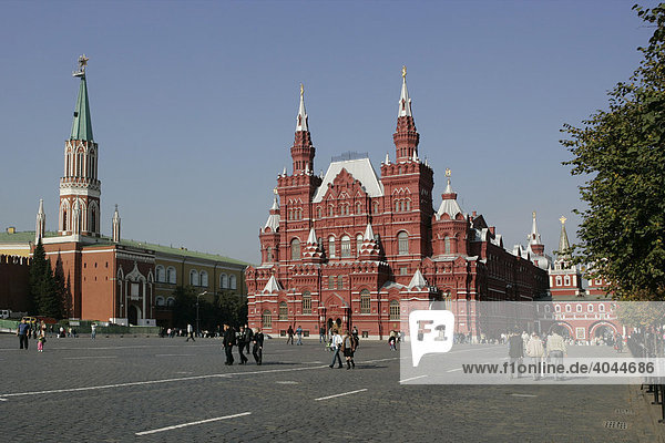 Historische Museum  Roter Platz  Moskau  Russland  Eurasien