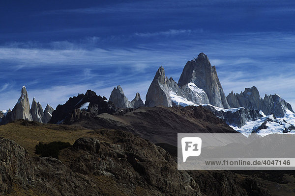 Cerro Torre und Cerro Fitz Roy  Patagonien  Argentinien  Südamerika