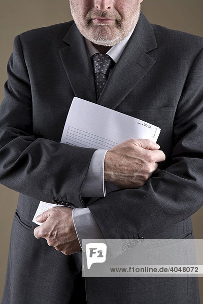 Businessman with papers