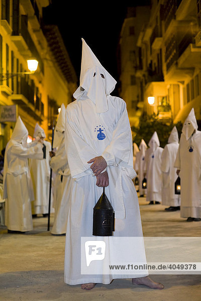 Large procession on Maundy Thursday  Palma de Majorca  Balearic Islands  Spain  Europe