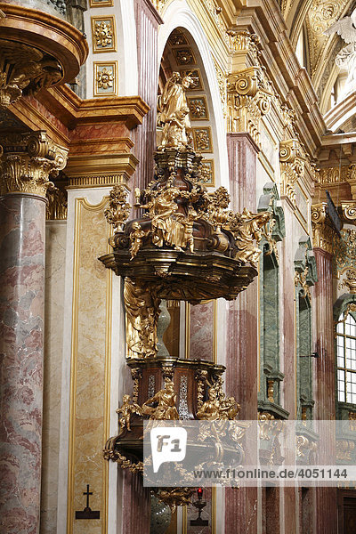 Kanzel in Jesuitenkirche Innere Stadt Wien Österreich Europa