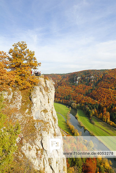 Der Eichfelsen im oberen Donautal  Landkreis Sigmaringen  Baden-Württemberg  Deutschland  Europa