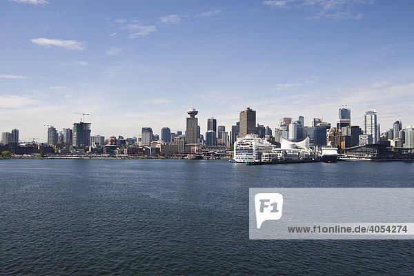 Skyline von Vancouver  British Columbia  Kanada  Nordamerika