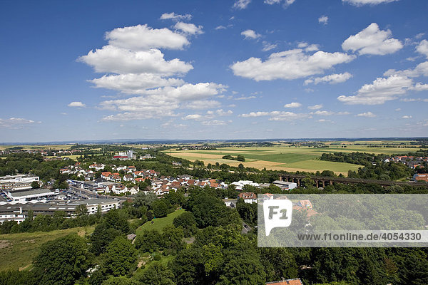 Blick in die Wetterau mit den Orten Wölfersheim  Echzell  Reichelsheim  Dornheim  Hessen  Deutschland