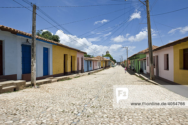 Straße in Trinidad  Textfreiraum  Provinz Sancti-Spíritus  Kuba  Cuba  Lateinamerika  Amerika
