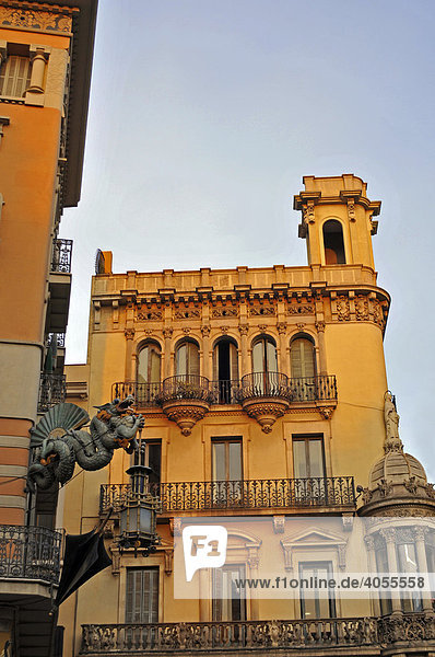 Historisches Gebäude  Altstadt  Barcelona  Katalonien  Spanien  Europa