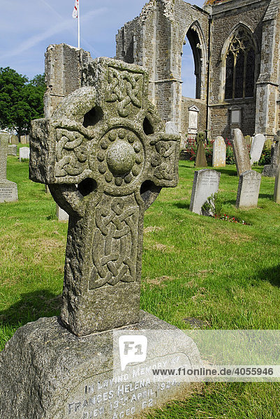 Grabstein auf Friedhof in Winchelsea  Sussex  England  Großbritannien  Europa