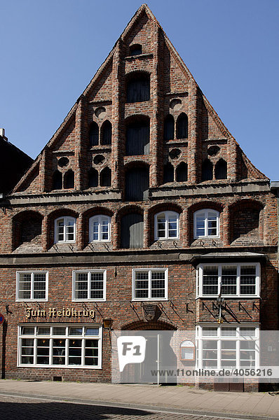 Gotisches Giebelhaus  Lüneburg  Niedersachsen  Deutschland  Europa