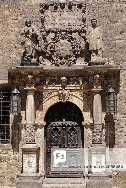 Eingangsportal zum Merseburger Schloss  Merseburg  Sachsen-Anhalt  Deutschland  Europa