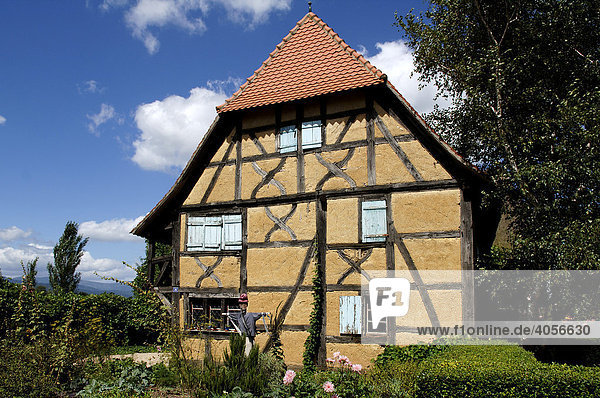 Altes elsässisches Ackerleutehaus  Eco-Museum  Ungersheim  Elsass  Frankreich  Europa