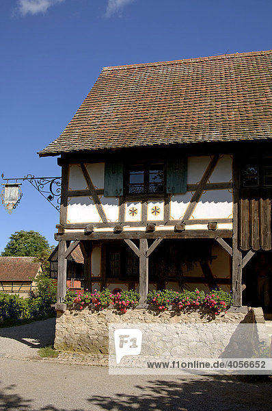 Wohnhaus eines Weinbauern um 1540  Eco-Museum  Ungersheim  Elsass  Frankreich  Europa Zuhause von