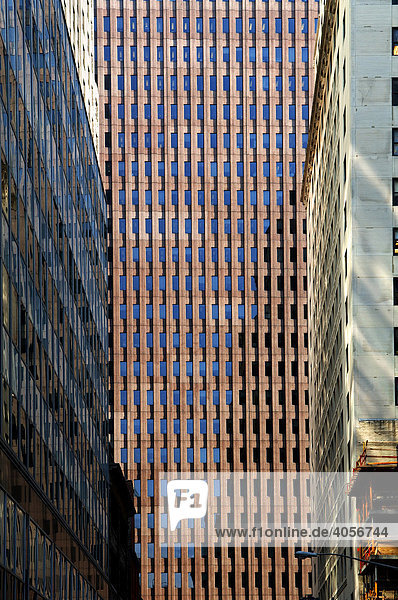 Fassaden von Wolkenkratzern  New York City  USA