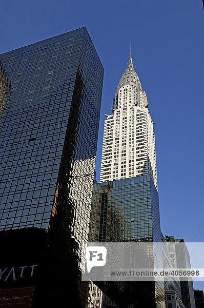 Chrysler Building gegen blauen Himmel  New York City  USA