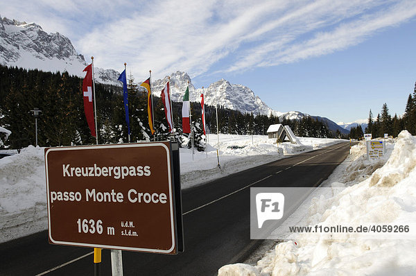 Kreuzbergpass Elferkogel Hochpustertal Südtirol Dolomiten Italien Europa