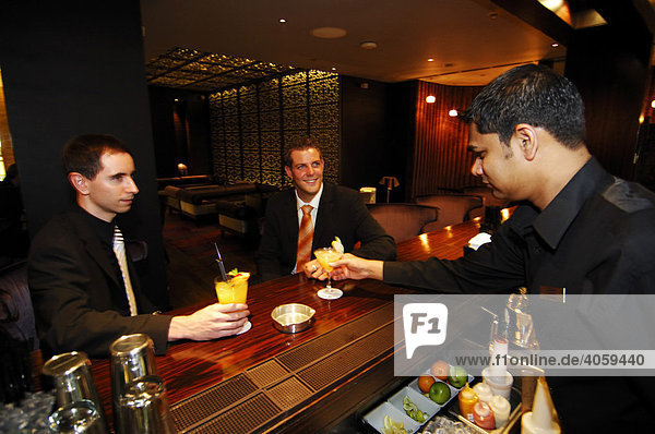 Nightclub guests in Kempinski Hotel at the Mall of the Emirates in Dubai  United Arab Emirates  UAE  Middle East
