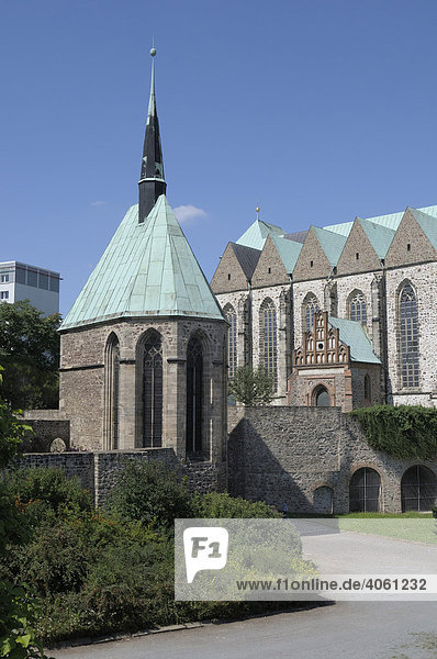Magdalenenkapelle und Pfarrkirche St. Petri  Magdeburg  Sachsen-Anhalt  Deutschland  Europa