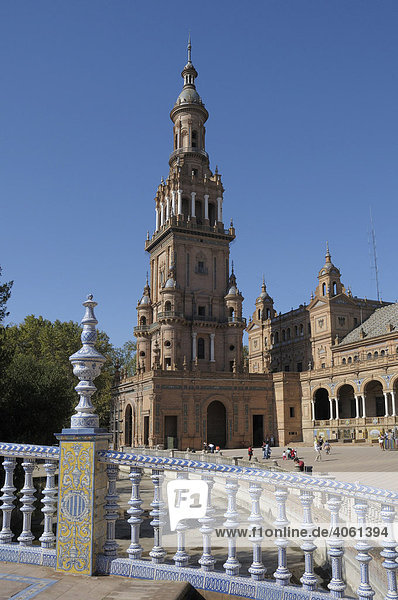 Plaza de Espana  Platz in Sevilla  Andalusien  Spanien  Europa