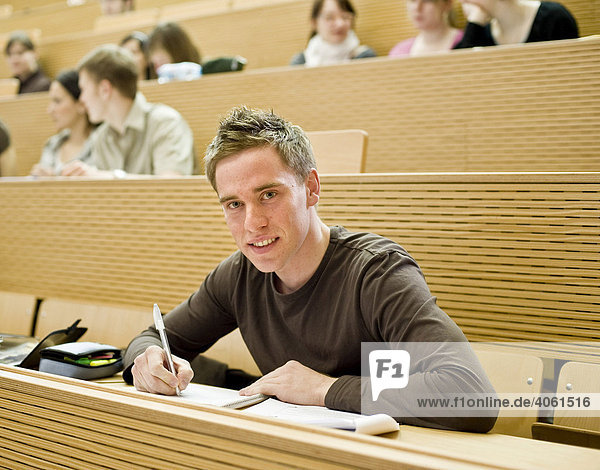 Student studying at Viadrina European University  Frankfurt/Oder  Brandenburg  Germany  Europe
