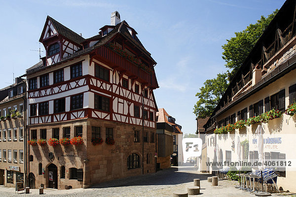 Dürerhaus  Platz am Tiergärtnertor  Altstadt  Nürnberg  Mittelfranken  Franken  Bayern  Deutschland  Europa