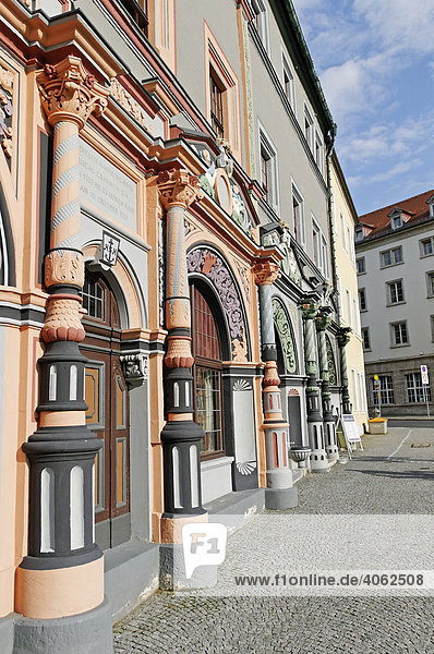 Historisches Cranach-Haus am Markt von Weimar  Thüringen  Deutschland  Europa
