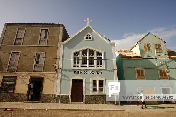 Kirche Igreja do Nazarena von Ribeira Grande auf Santo Antao  Kap Verde  Kapverdische Inseln  Afrika