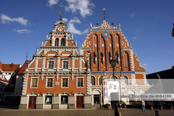 Das Schwarzhäupterhaus auf dem Rathausplatz in Riga  Lettland  Baltikum