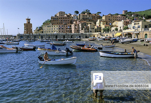 Boote  Hafen  Rio Marina  Insel Elba  Provinz Livorno  Toskana  Italien  Europa