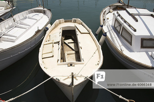 Boats in the Colonia Sant Jordi harbour  Majorca  Balearic Islands  Spain  Europe