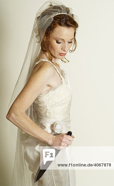 Bride with knife