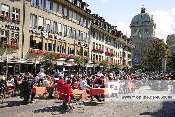 Bears' Plaza in the city centre of Berne  Switzerland  Europe