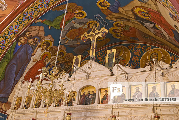 Altar entrance of Agios Georgios Basilica  Coral Bay  Cyprus