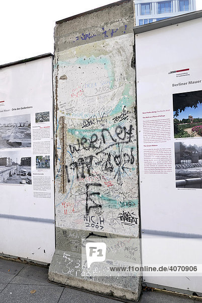Bruchstück der Berliner Mauer  Berlin  Deutschland  Europa