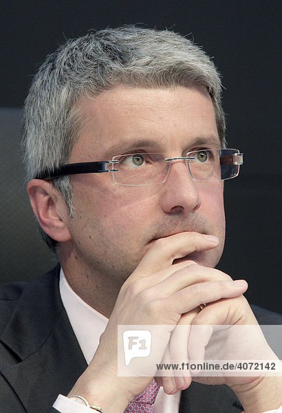 Rupert Stadler  CEO of Audi AG during the annual press conference on 11 March 2008 in Ingolstadt  Bavaria  Germany  Europe