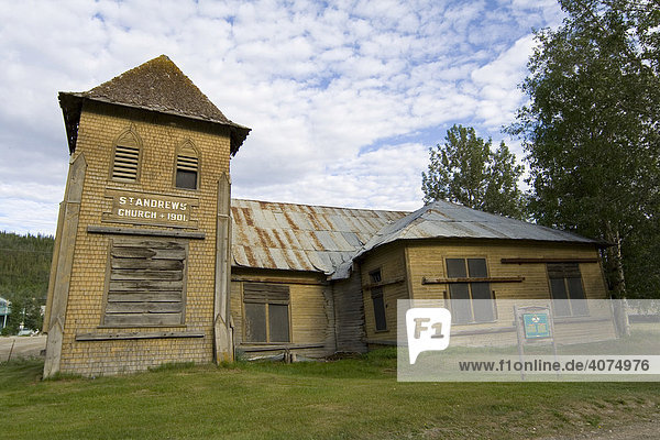 Historische St. Andrews Kirche  Dawson City  Yukon Territory  Kanada  Nordamerika