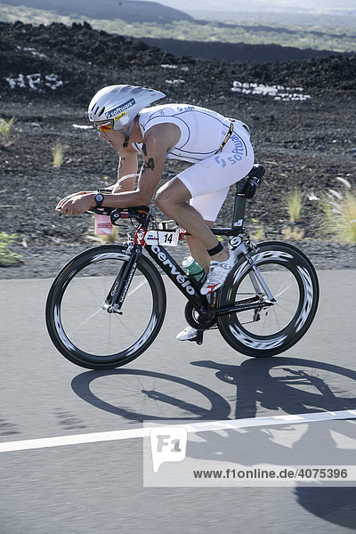 Frank Vytrisal  Germany  on the Ironman-Triathlon-World Championship cycling stretch  10/11/2008  Kailua-Kona  Hawaii  USA