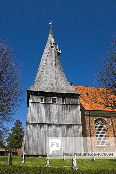 Historische Kirche St. Martini  Estebrügge  Altes Land  Niedersachsen  Deutschland  Europa