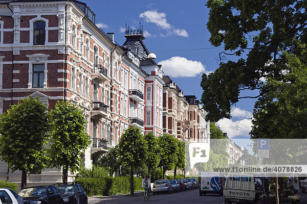 Häuserfassaden, Wohnstraße, Skovveien, Oslo, Norwegen, Skandinavien, Europa