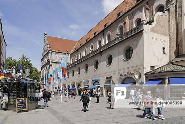 Munich Upper Bavaria Germany Kaufingerstrasse Kaufinger Street