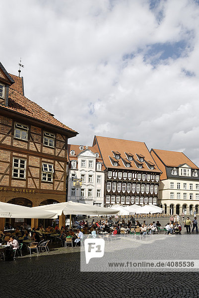 Hildesheim Lower Saxony Germany framework houses at the market place