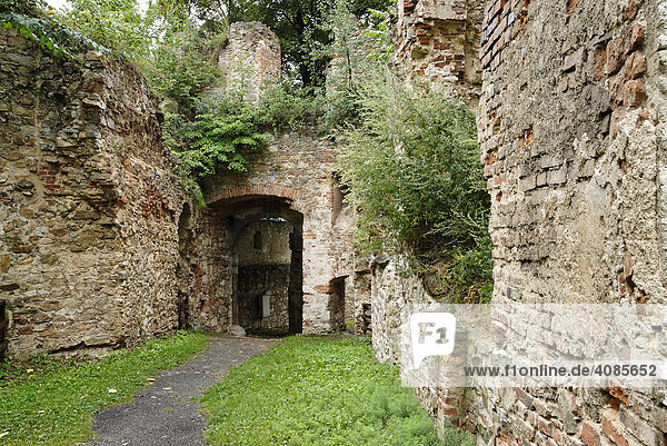 Ruins of castle Landsee Burgenland Austria bailey
