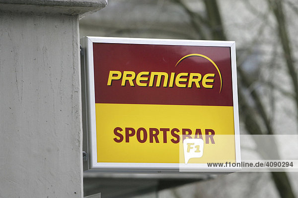 DEU  Bundesrepublik Deutschland  Schild Premiere Sportsbar