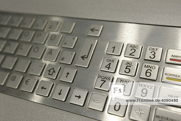 Tastatur eines Geldautomaten