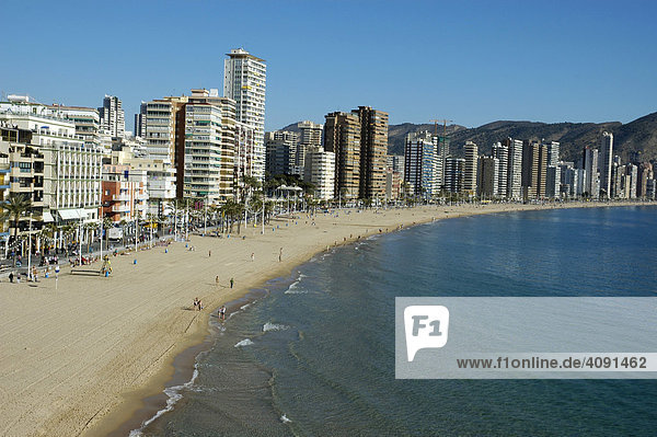 Playa De Levante Benidorm Costa Blanca Spanien