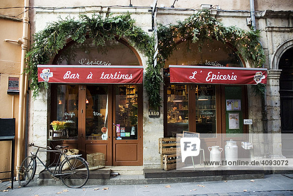Laden in Einkaufsstraße in Lyon  Frankreich
