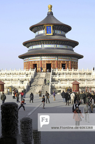 Himmelstempel  Halle des Erntegebets  Tempelanlage erbaut in der Ming Dynastie  Peking  China