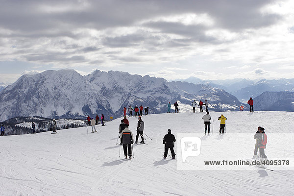 Skiing on the Tauplitz Styria Austria