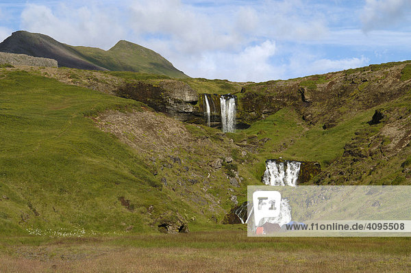 Wasserfall Foss des Flußes Fossa SnÊfellsnes Halbinsel Island