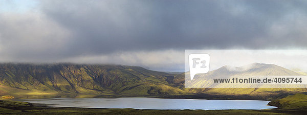 The lake Frosta_avatn from the LjÛtipollur volcano Iceland